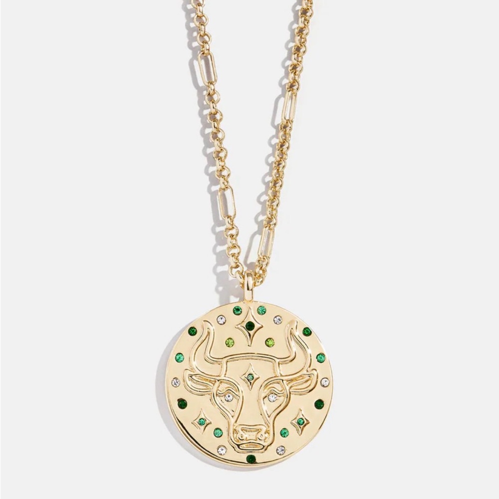 BaubleBar Gold TAURUS Bull Zodiac Pendant Necklace